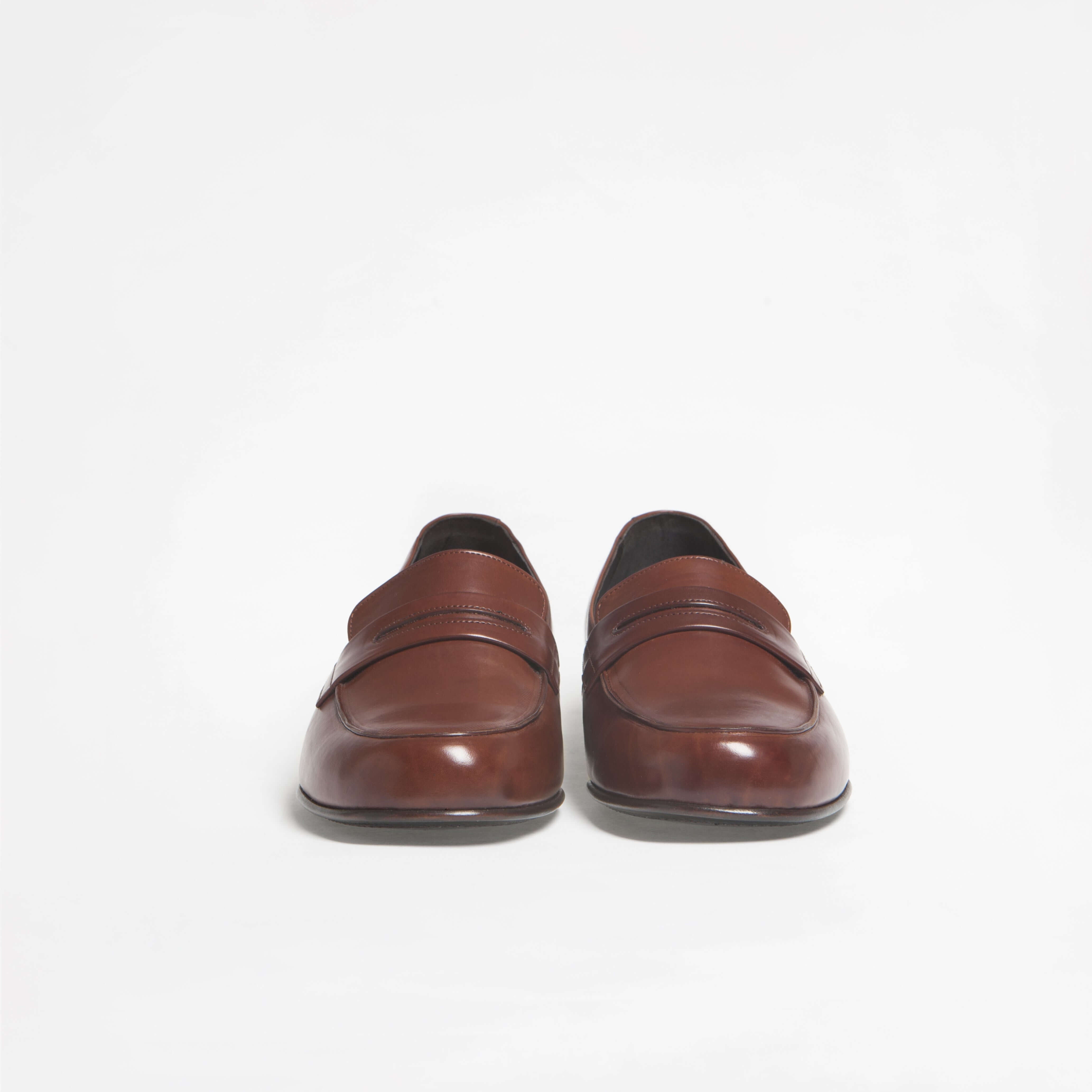 Mocassin Serge en cuir de veau lisse chocolat