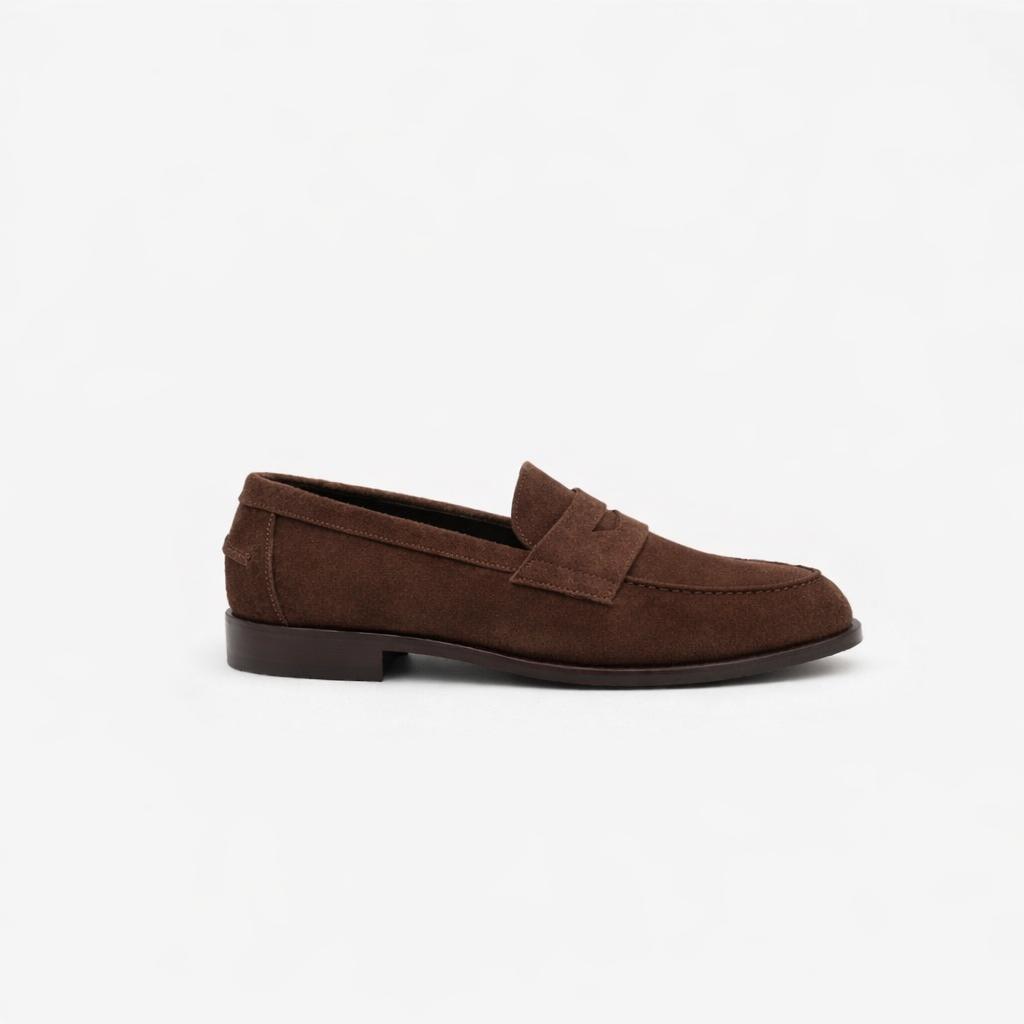 Mocassin Rudolph en veau velours Chocolat