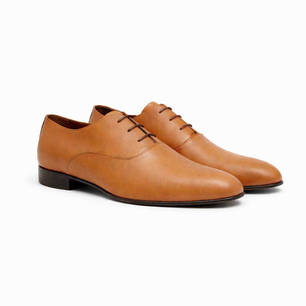 Richelieu Charles en cuir de veau lisse camel