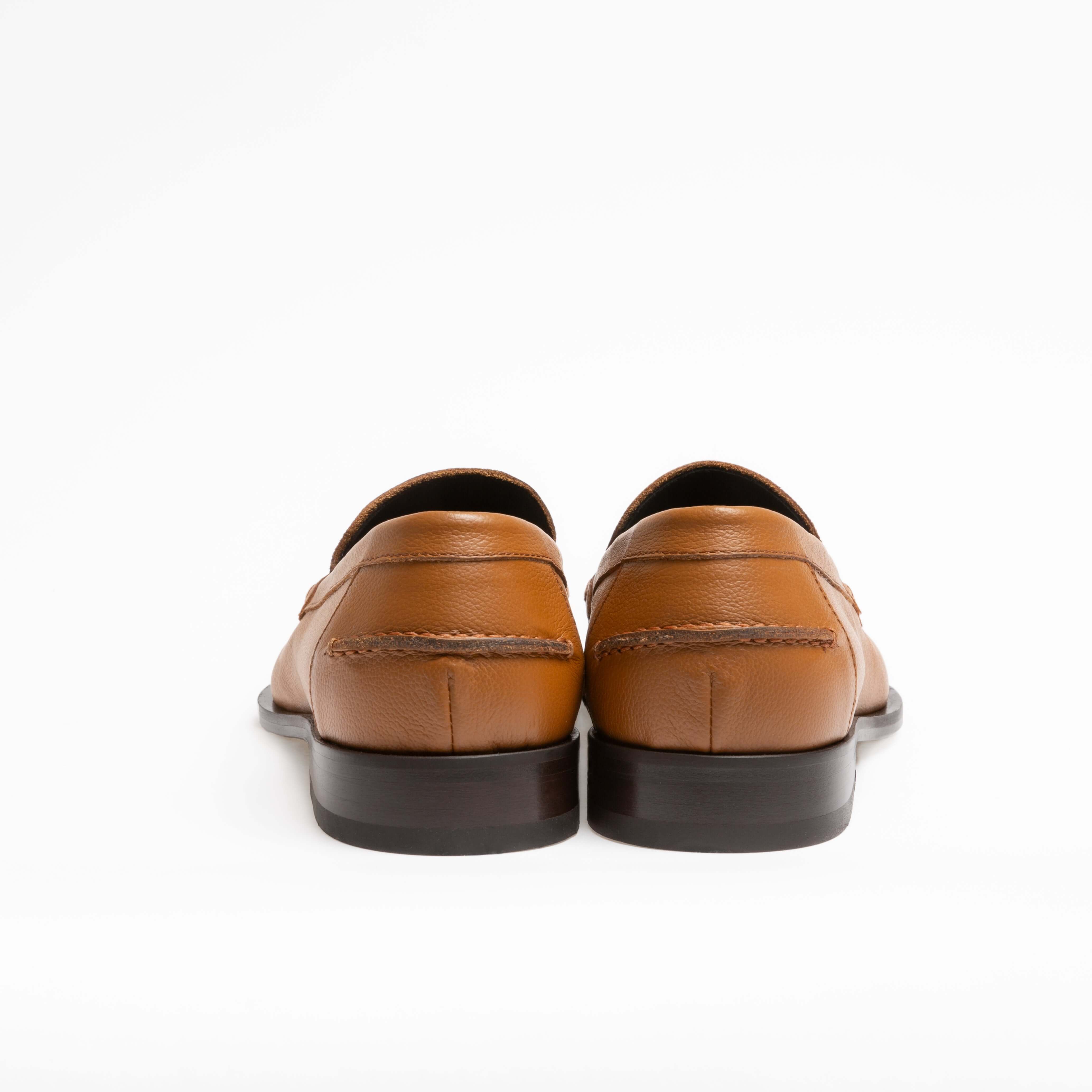 Mocassin Rudolph en cuir de veau lisse camel